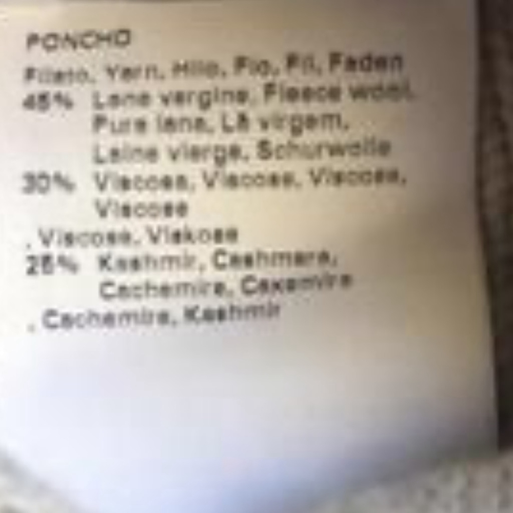 MARINA RINALDI, Beige cashmere/wool blend cableknit wrap Poncho O/S - Picture 4 of 12